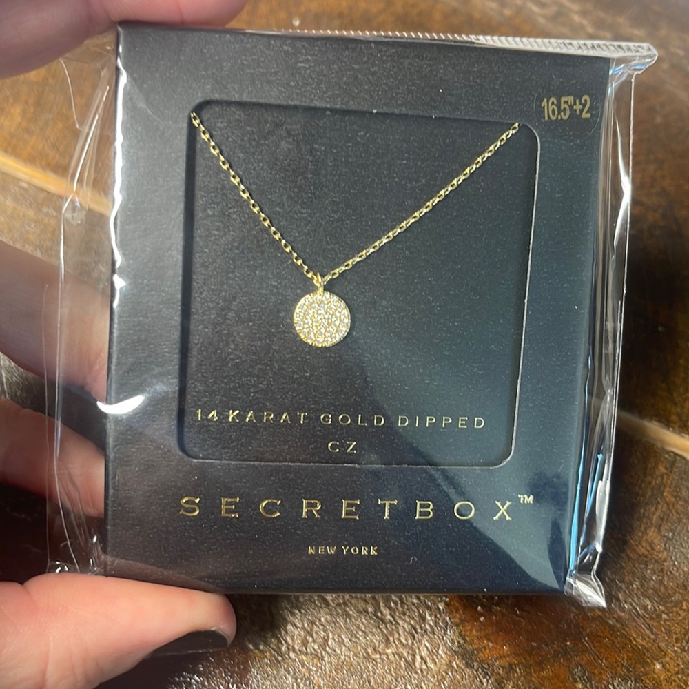 Dainty necklace with CZ accent